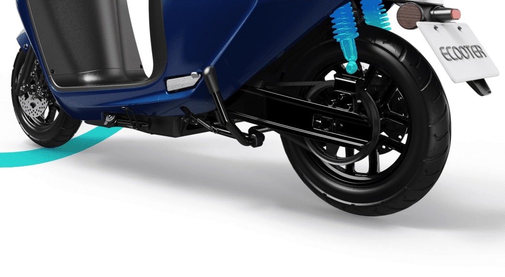 Ecooter E2 Max Hinten Links Elektroroller Blau