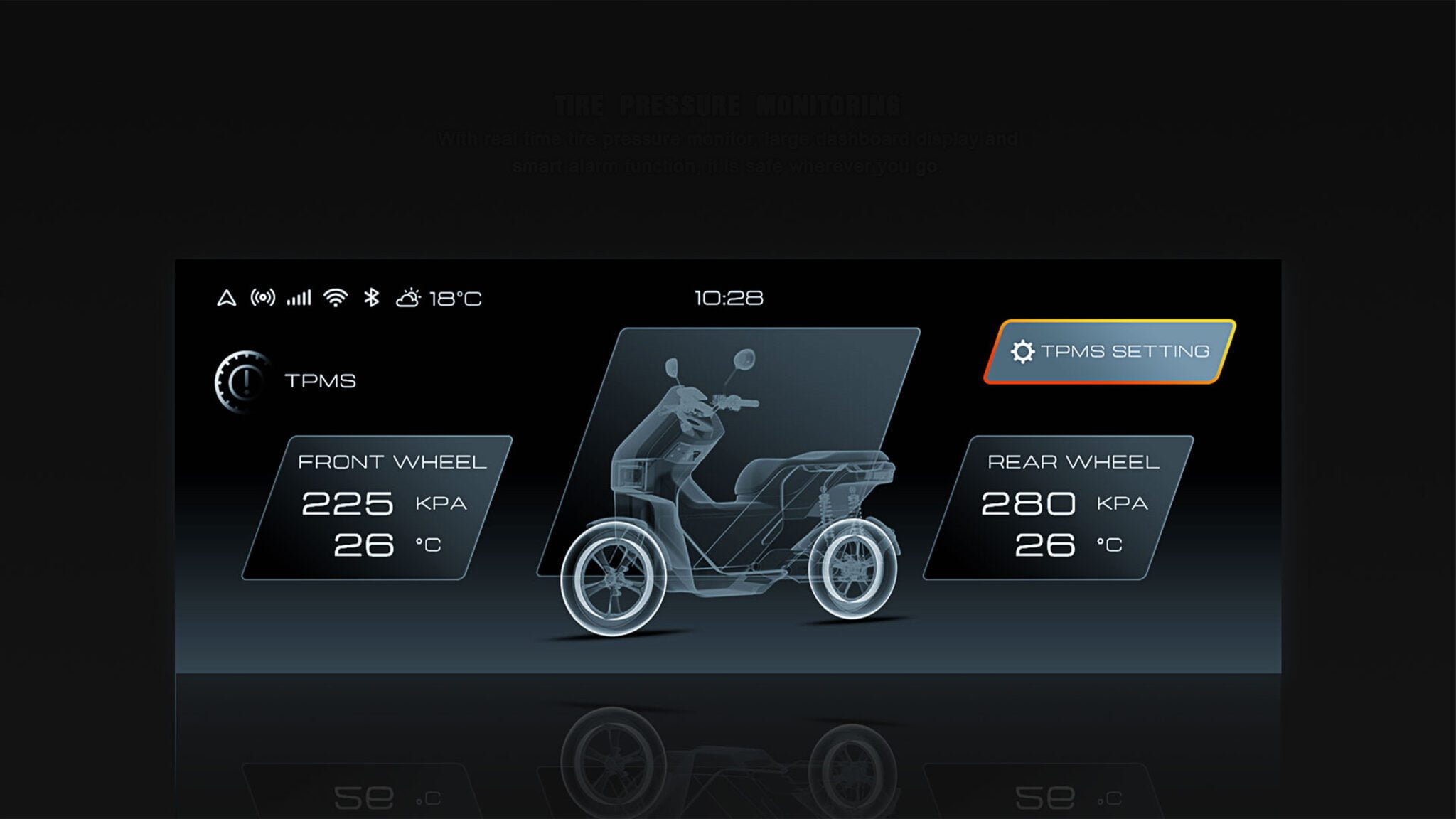 Ecooter E5 Elektroroller Etrix Grey Display Panel 2