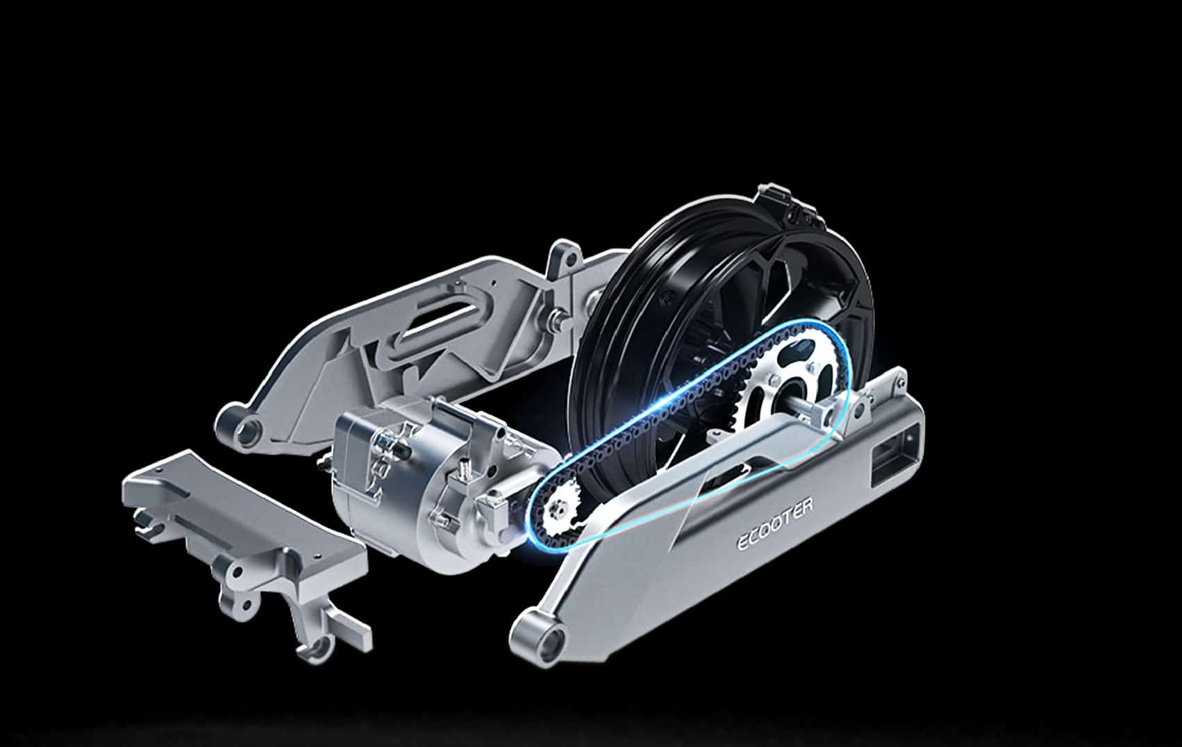 Ecooter E5 Elektroroller Etrix Grey Elektromotor